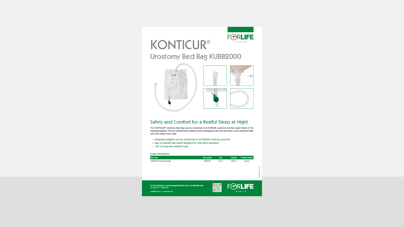 Konticur Urostomy Bed Bag Leaflet
